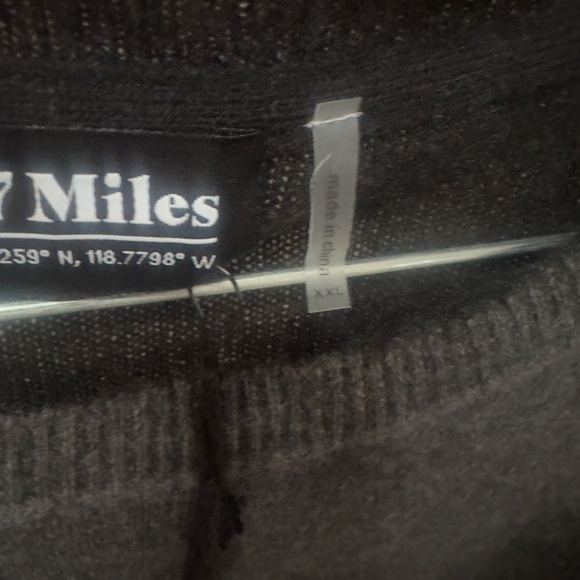 NEW 27 Miles Dark Gray Cashmere Sweater - Men's XXL - Picture 4 of 5